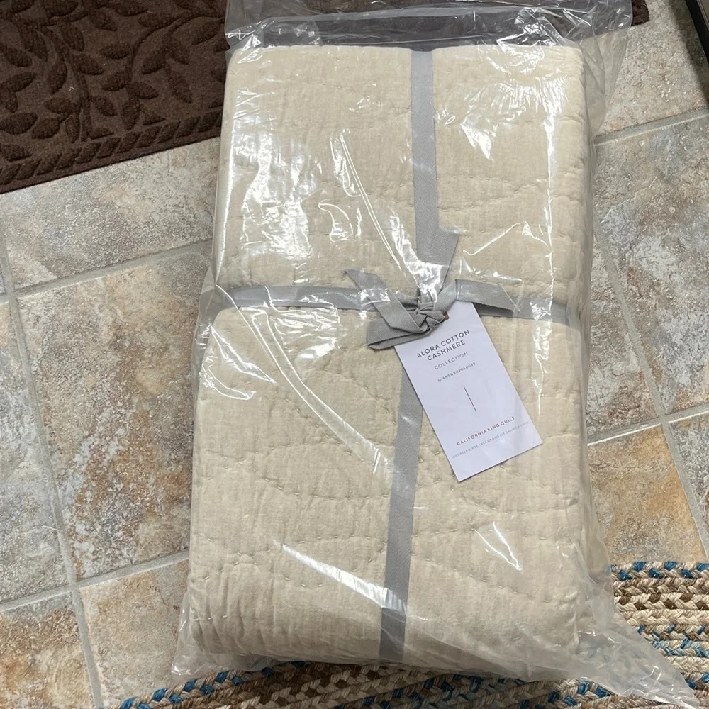 Anthropologie Alora Cotton Cashmere Quilt Size Cal King NWT